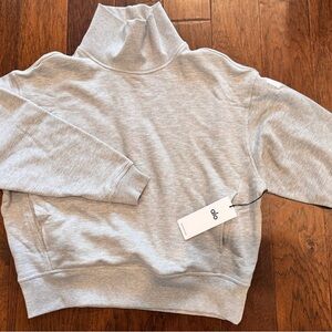ALO Yoga Gray Mock Neck Sweater